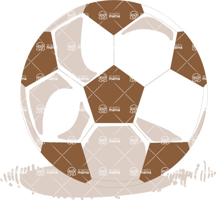 Italy Themed Graphic Collection - Hand Drawn Soccer Ball Vector
